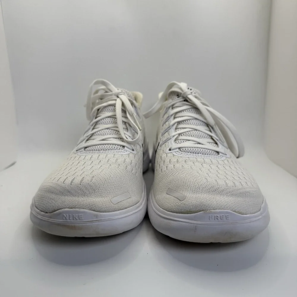 Nike Free‎ RN 2018 Shoes Men's Size 7.5 White Black Running Athletic 942836-100
